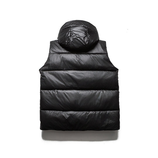 Herren Winddichte Kapuzen‑Steppweste mit ultraleichter Thermofaser, Reißverschlusstaschen und Kordelzug Shop Nory