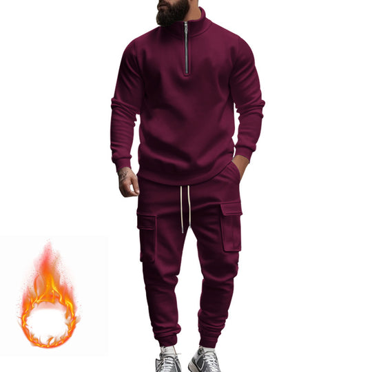 Herren nan sportlicher Cargo-Jogginganzug mit Troyerkragen Shop Nory