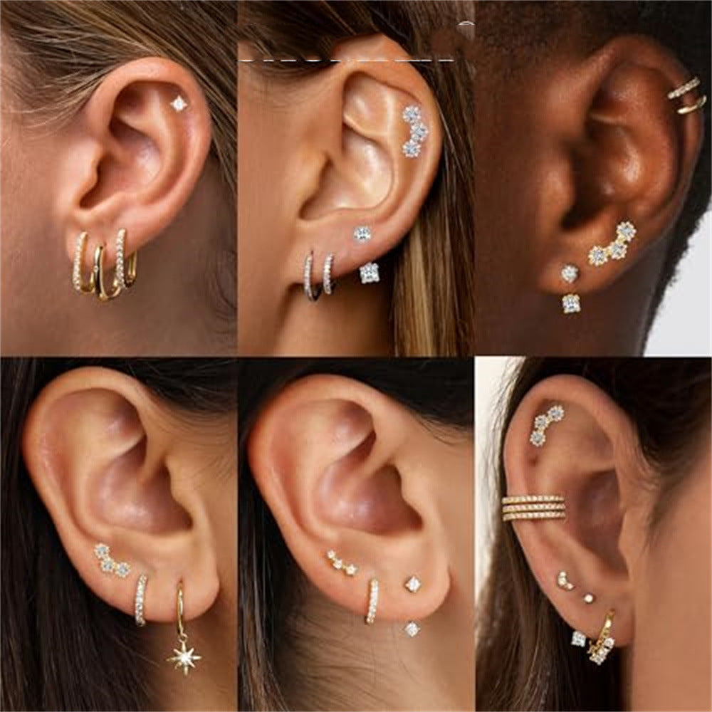 Damen Ohrringe Set mit funkelnden Zirkonia und eleganten Designs Shop Nory
