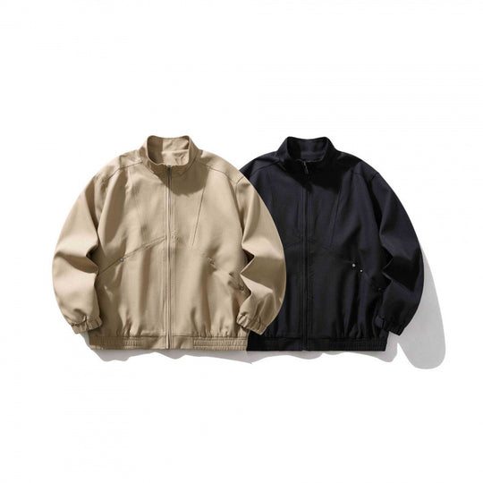 Unisex Leichte Oversize-Zipjacke im Bomberstil mit Stehkragen und elastischem Saum Shop Nory