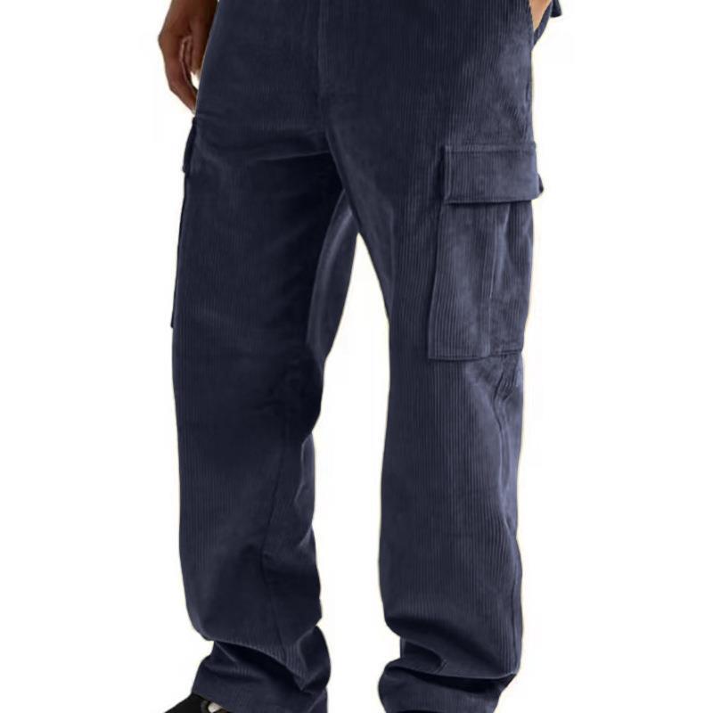 Herren nan Cord-Cargo-Jogginghose mit elastischem Bund, Kordelzug und aufgesetzten Klappentaschen Shop Nory