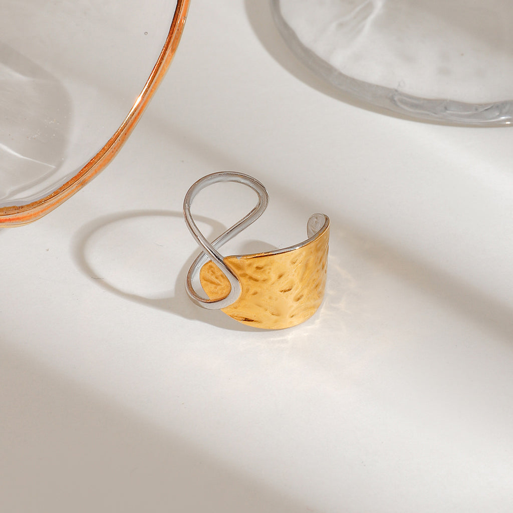 Damen Offenes Ring aus hypoallergenem Edelstahl mit elegantem Design Shop Nory