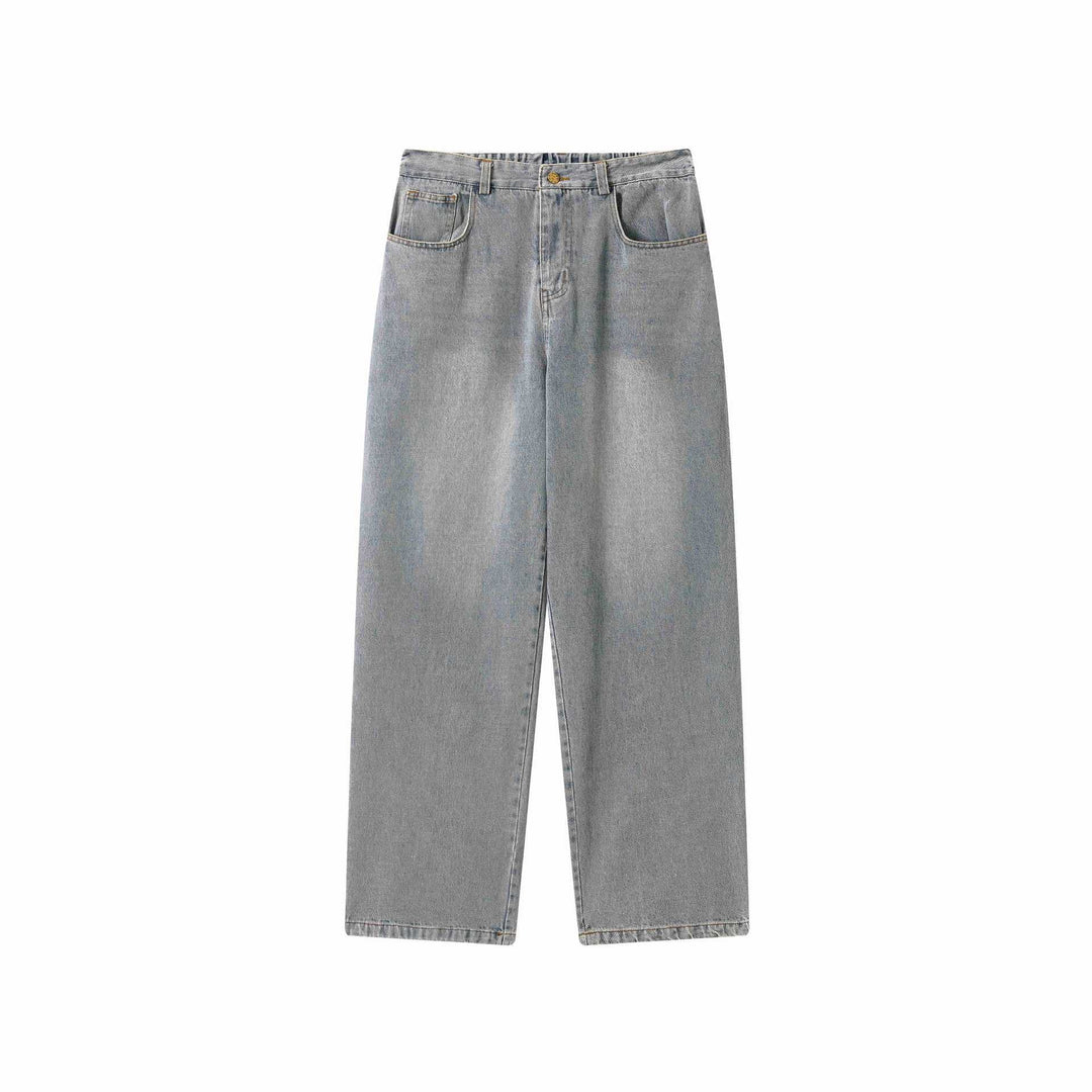 Damen Jeanshose mit weitem Bein, hoher Taille und vorderlichem Mittelschlitz Shop Nory