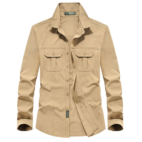 Herren Outdoor-Hemd mit Brustklappen, Ripstop-Gewebe und Regular-Fit Shop Nory