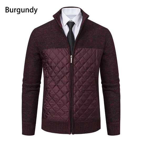 Herren gesteppte Freizeitjacke mit hochschließendem Kragen und praktischen Taschen