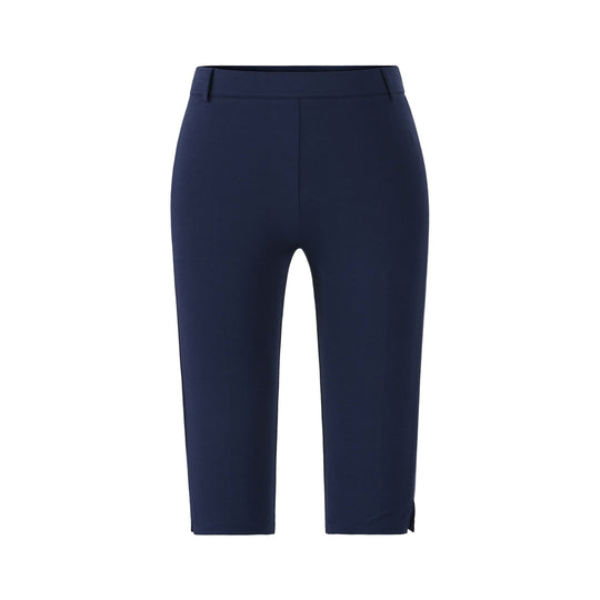 Damen Capri-Stretchhose mit hohem Bund, schmaler Silhouette und Bein-Schlitz Shop Nory