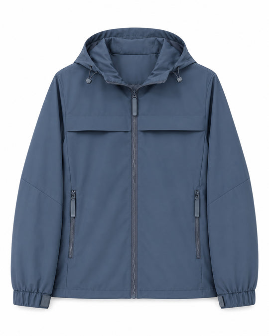 Herren Leichte wasserabweisende Kapuzen‑Softshelljacke mit Reißverschlusstaschen Shop Nory