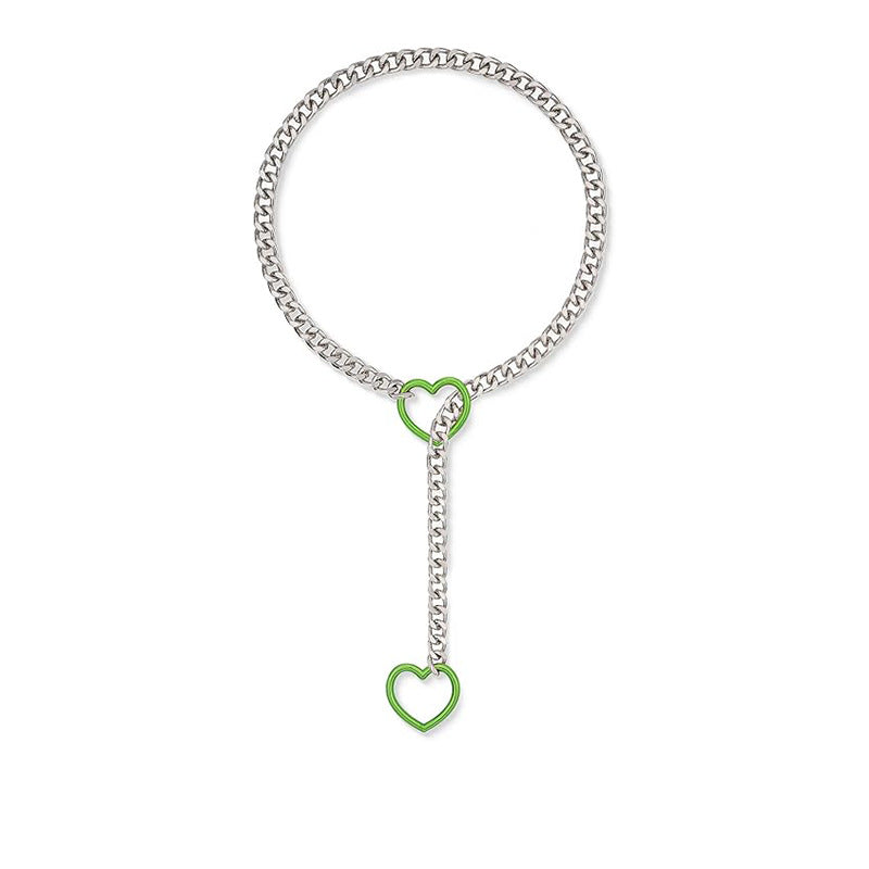 Damen Halskette mit Herzen und glänzendem Kettendesign Shop Nory