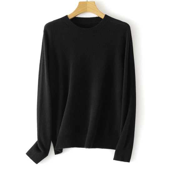 Damen Kaschmir-Mix Rundhalspullover mit Oversize-Schnitt Shop Nory
