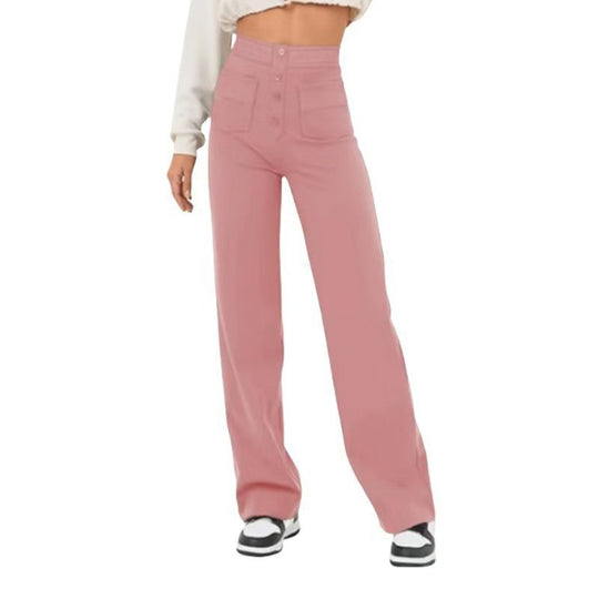 Damen Hochtaillierte Wide‑Leg Hose mit aufgesetzten Taschen Shop Nory