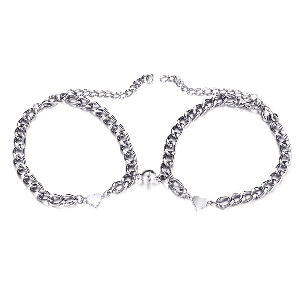 Damen Herzdesign Armband aus rostfreiem Edelstahl Shop Nory