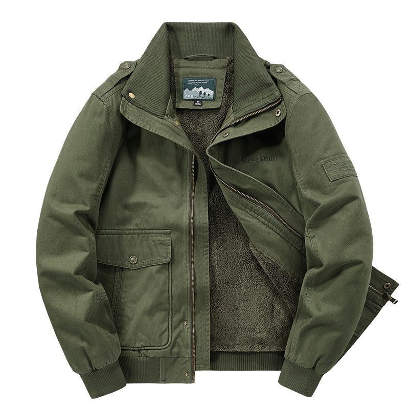 Herren Isolierter Field-Blouson mit vollem Teddyfleecefutter, verdeckter Zip-Front und Utility-Taschen Shop Nory