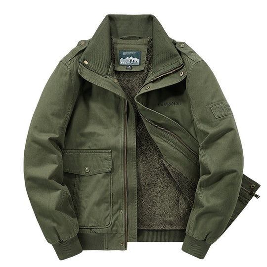 Herren Isolierter Field-Blouson mit vollem Teddyfleecefutter, verdeckter Zip-Front und Utility-Taschen Shop Nory