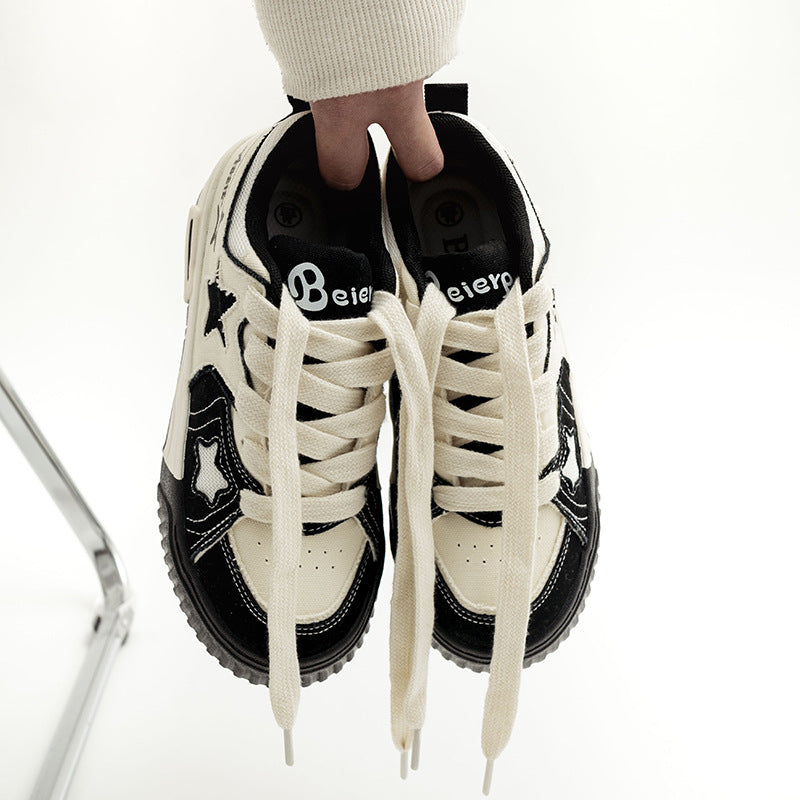 Damen Sneakers mit stilvollem Sternenmuster und bequemer Sohle Shopnory