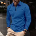 Herren Langarmshirt mit modernem Reißverschluss und strukturiertem Design