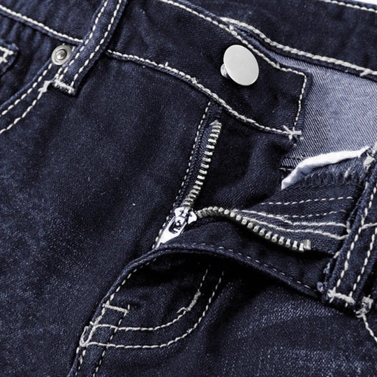 Damen Taillenbetonte Bootcut-Denimhose mit Ziersteppung und leichtem Schlag Shop Nory