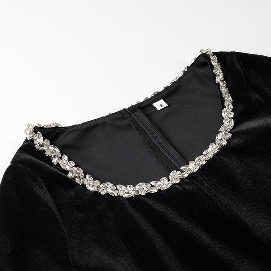 Damen Samt-Minikleid Shop Nory