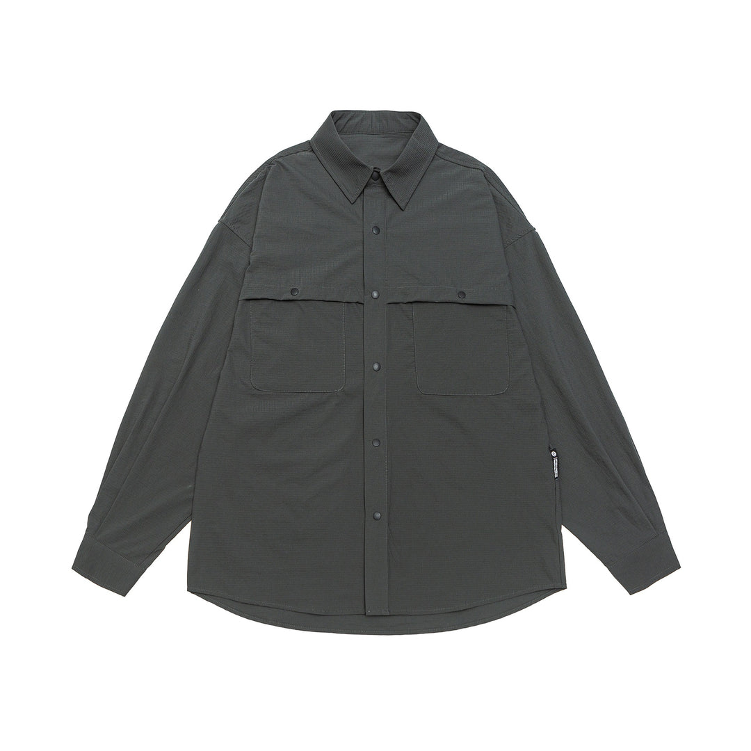 Herren Overshirt-Jacke mit Druckknopffront und doppelten aufgesetzten Taschen Shop Nory