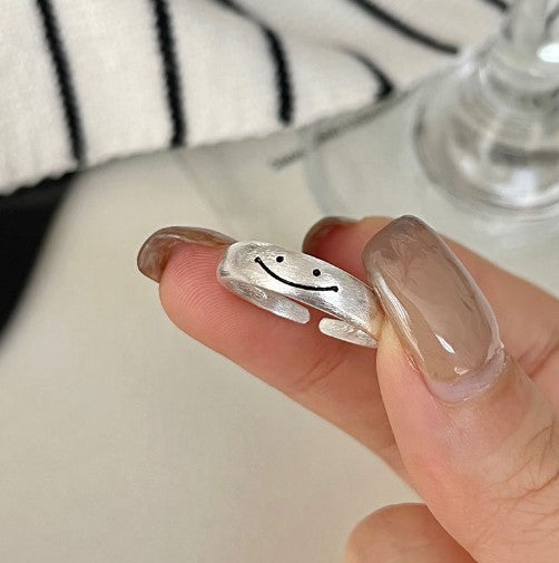 Damen Ring mit fröhlichem Smiley-Motiv Shop Nory