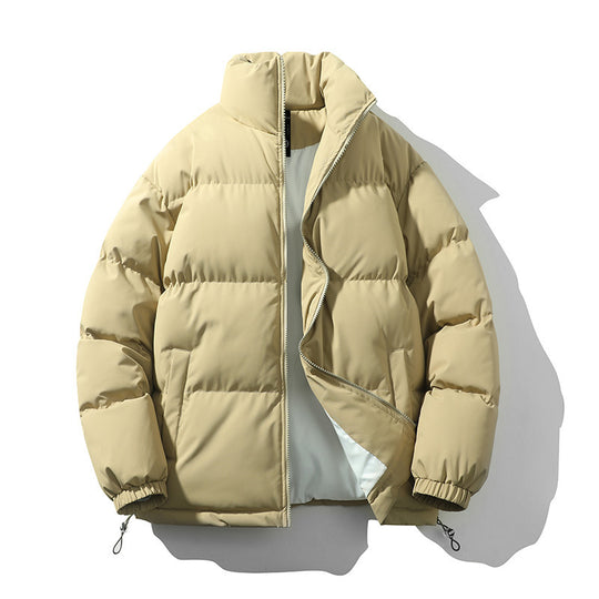 Unisex Wattierte Stepp-Übergangsjacke mit hohem Kragen und verstellbarem Saum Shop Nory