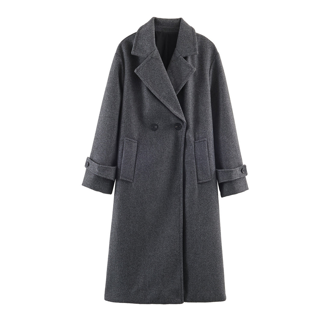 Damen Oversize Wollmix-Mantel mit Doppelreiher, breitem Revers und Ärmelriegel Shop Nory