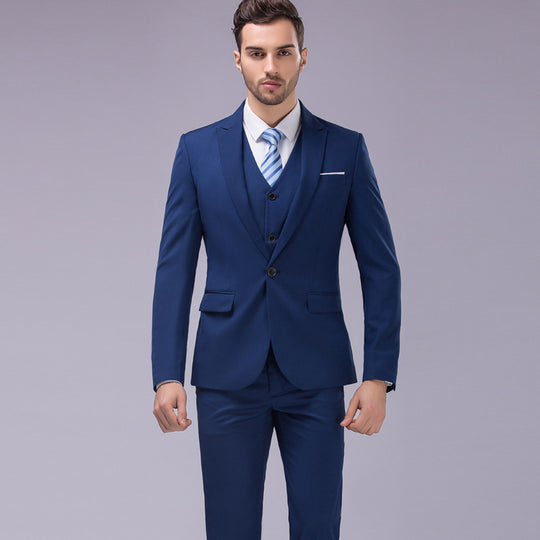 Herren Dreiteiliger Slim-Fit Businessanzug mit Weste und schmaler Silhouette Shop Nory