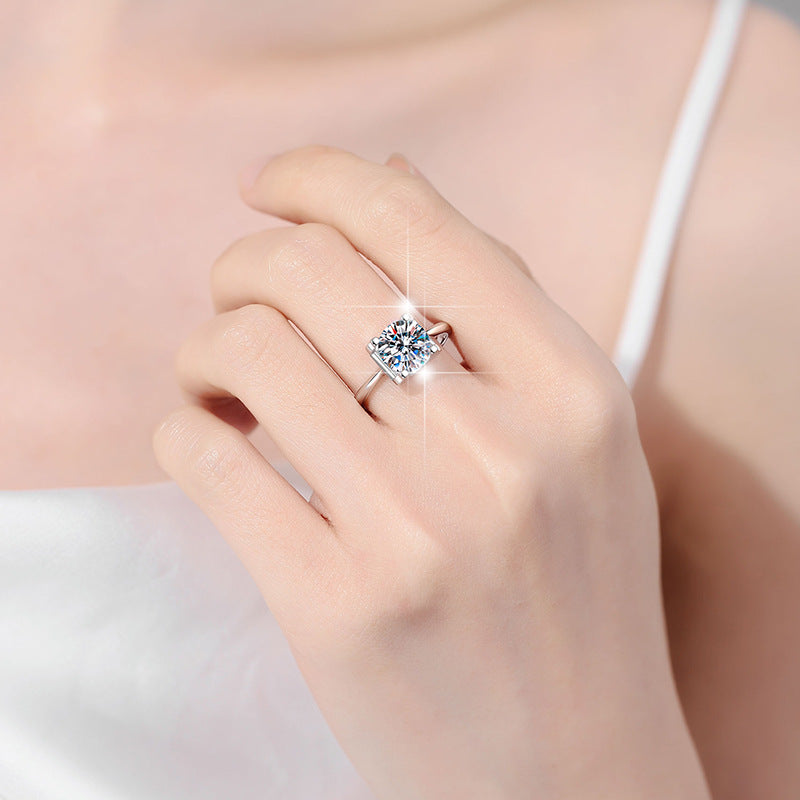 Damen Solitär Ring mit strahlendem Zirkonia Shop Nory