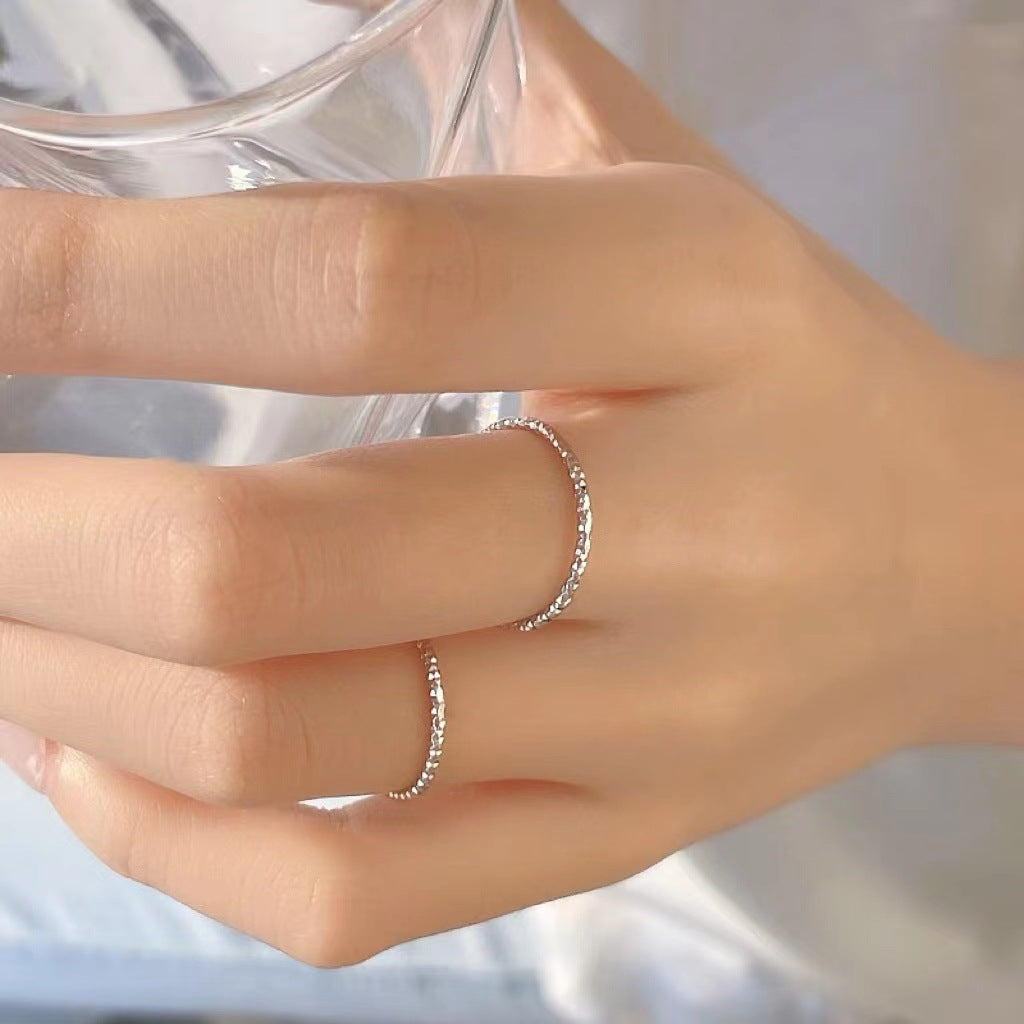 Damen Texturierter Gold Stapelring Shop Nory
