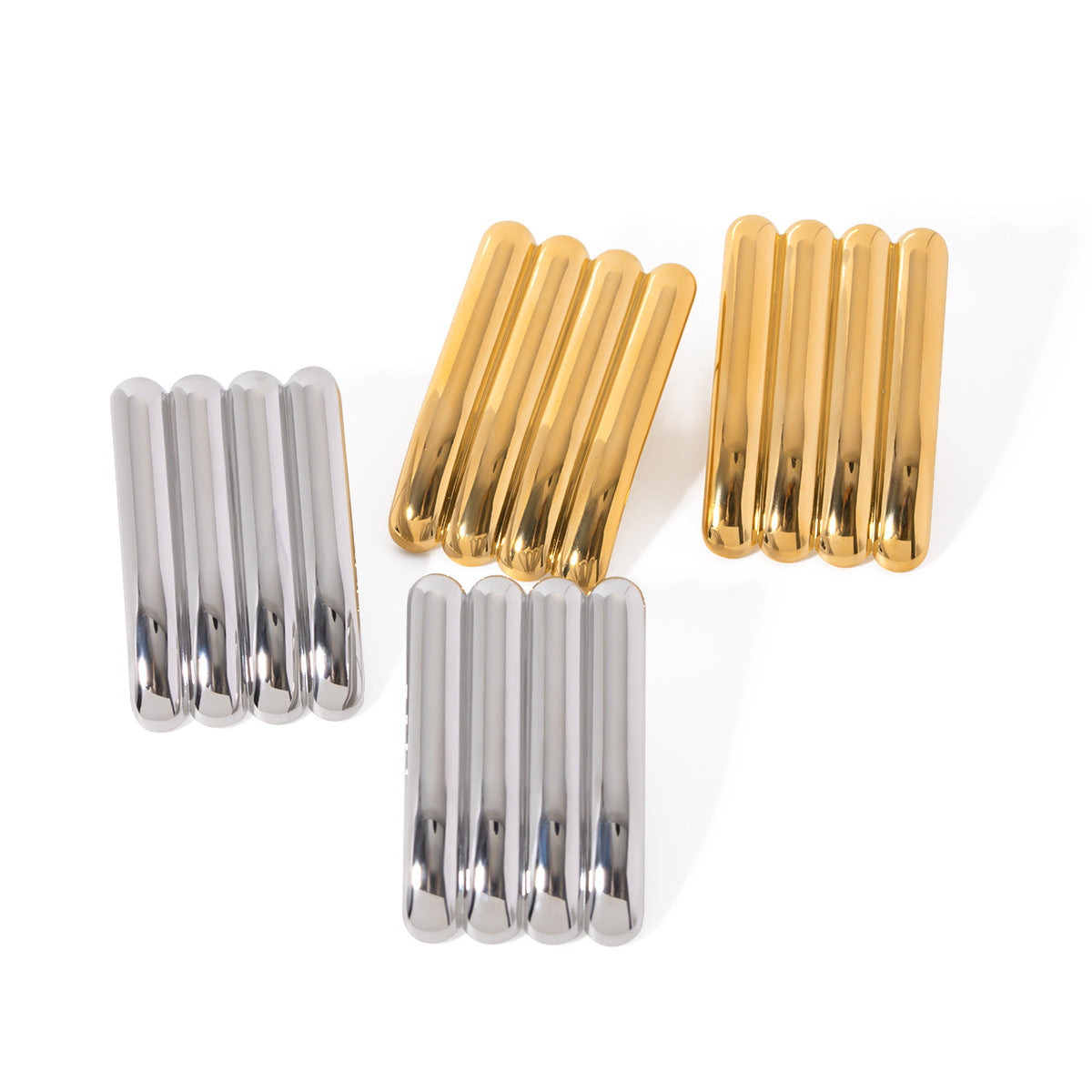 Damen Ohrstecker in Muschelform aus hochwertigem Metall Shop Nory