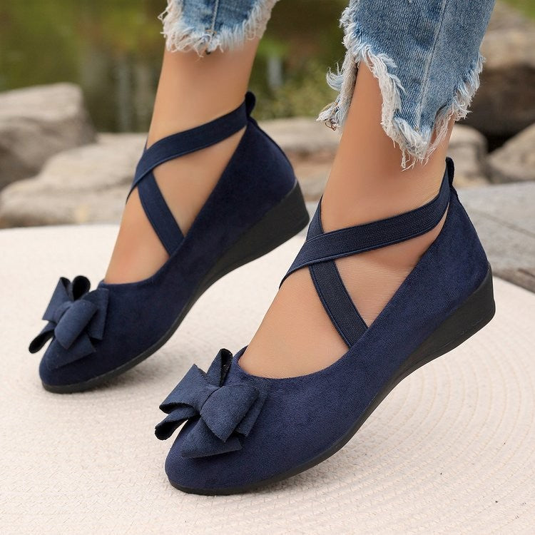 Damen Klassische Ballerinas aus weichem Wildleder