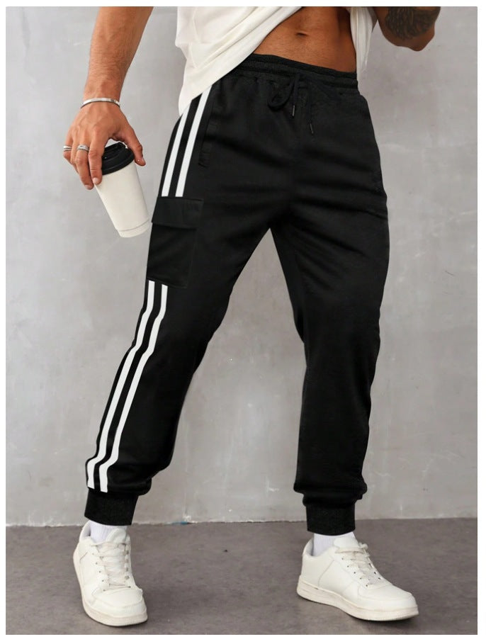 Herren Utility-Jogginghose mit aufgesetzter Känguru-Tasche und breiten Kordeln Shop Nory