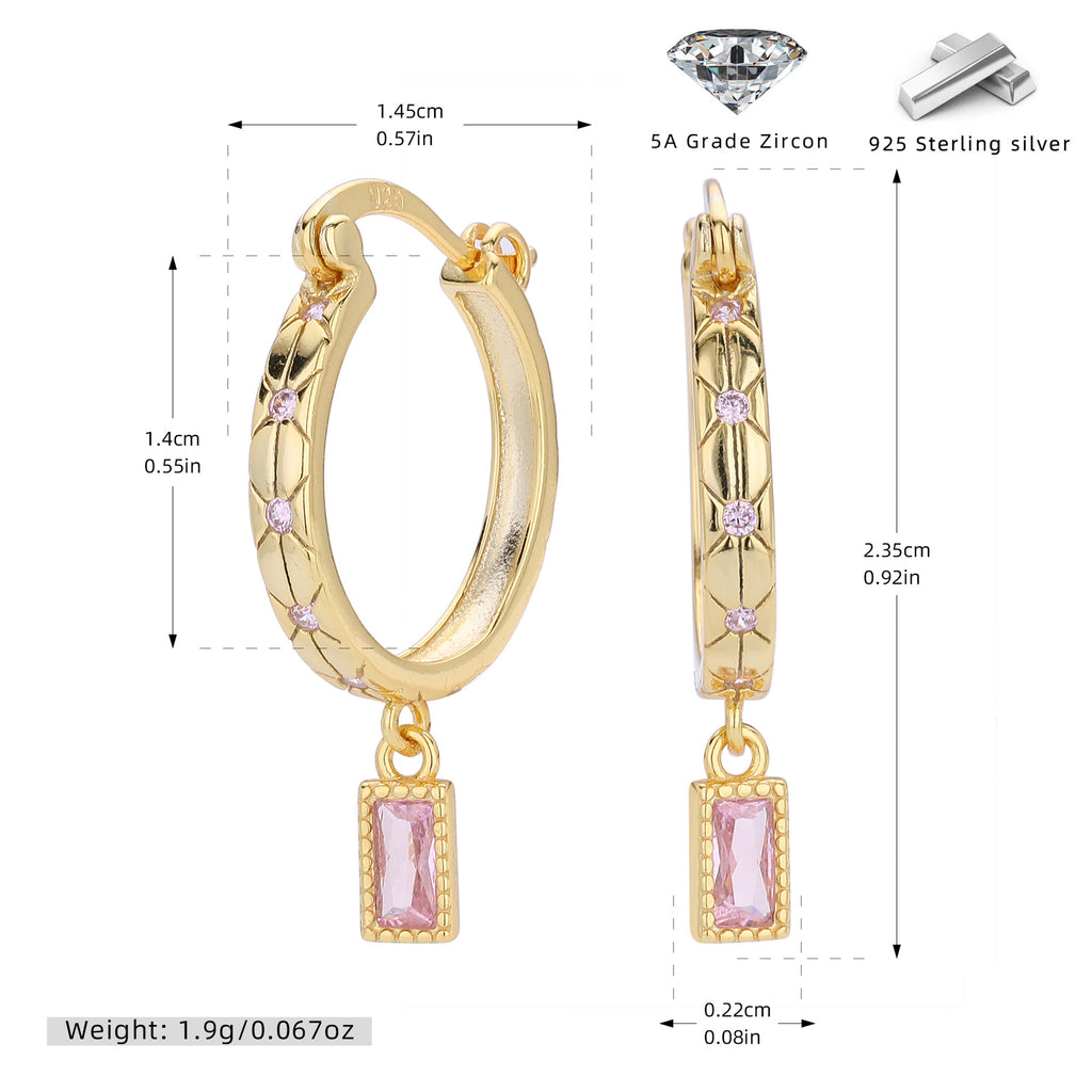 Damen Creolen mit funkelnden Zirkonsteinen und luxuriösem Design Shop Nory