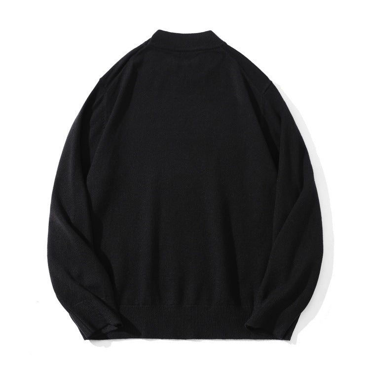 Unisex Feiner Strickpullover mit Mockneck, Oversize-Schnitt und gerippten Bündchen Shop Nory