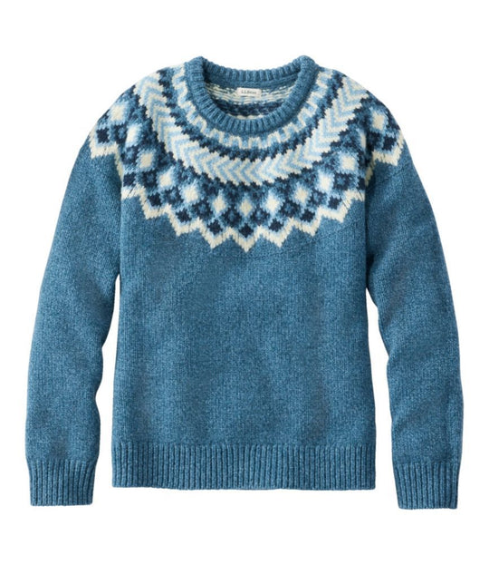 Damen nan Norwegerpullover aus Wollmix mit Rundhalsausschnitt und traditionellem Fair-Isle-Yoke Shop Nory