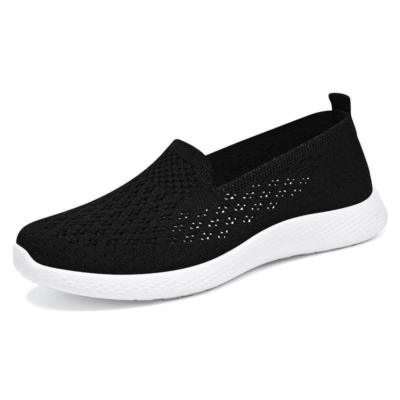 Damen nan nahtloser Strick-Slipper mit perforierter Luftnetzstruktur, ergonomischem Memory-Fußbett und leichter EVA-Dämpfung Shop Nory