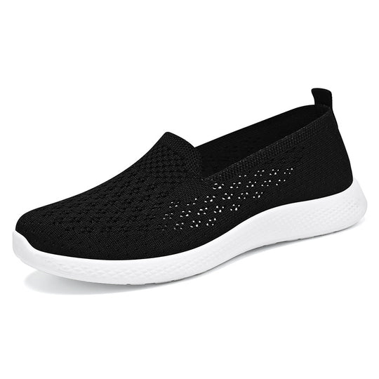 Damen nan nahtloser Strick-Slipper mit perforierter Luftnetzstruktur, ergonomischem Memory-Fußbett und leichter EVA-Dämpfung Shop Nory