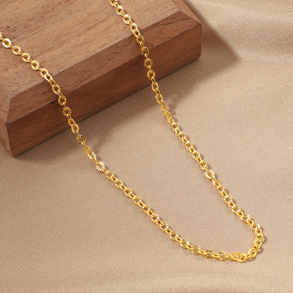 Damen Texturierte Gliederkette Halskette Shop Nory