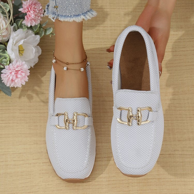Damen Atmungsaktive Slip-On Sneakers mit elastischen Einsätzen und komfortablem Fußbett