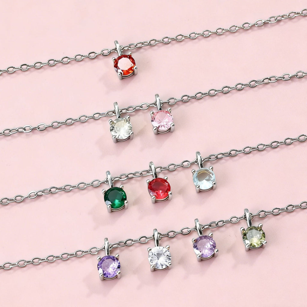 Damen elegante und funkelnde Halskette mit bunten Swarovski-Kristallen Shop Nory