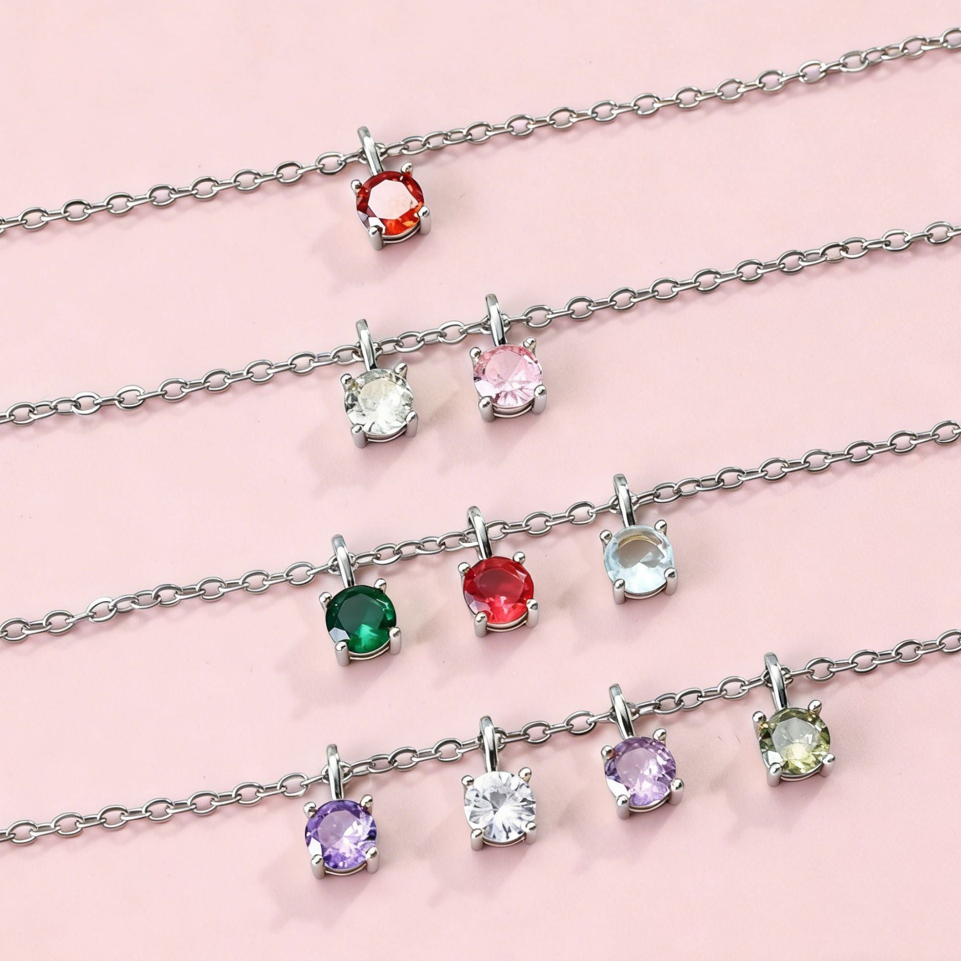Damen elegante und funkelnde Halskette mit bunten Swarovski-Kristallen Shop Nory