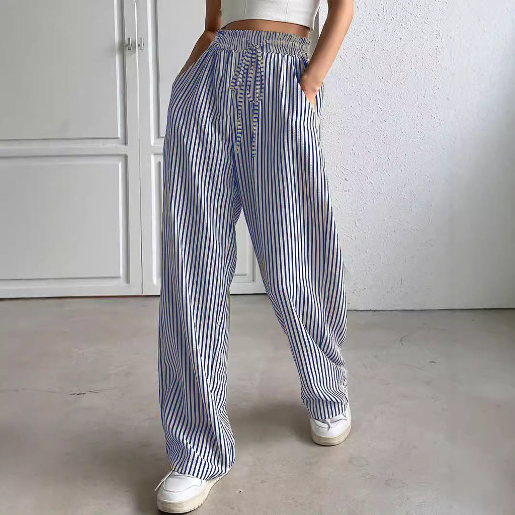 Damen Weite Streifen-Hose