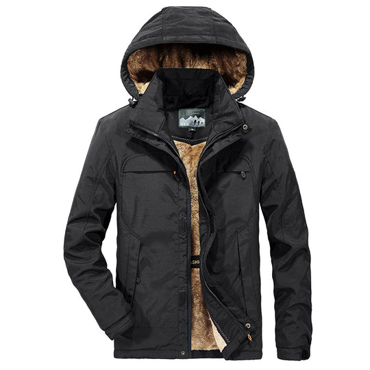 Herren wasserabweisende Winterparka mit Kapuze und luxuriösem Kunstfellfutter Shop Nory