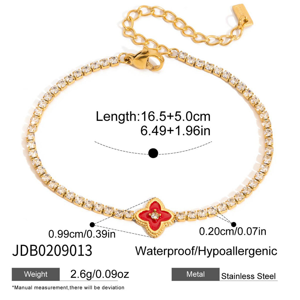 Damen Armband mit funkelndem Herzanhänger aus hypoallergenem Edelstahl Shop Nory