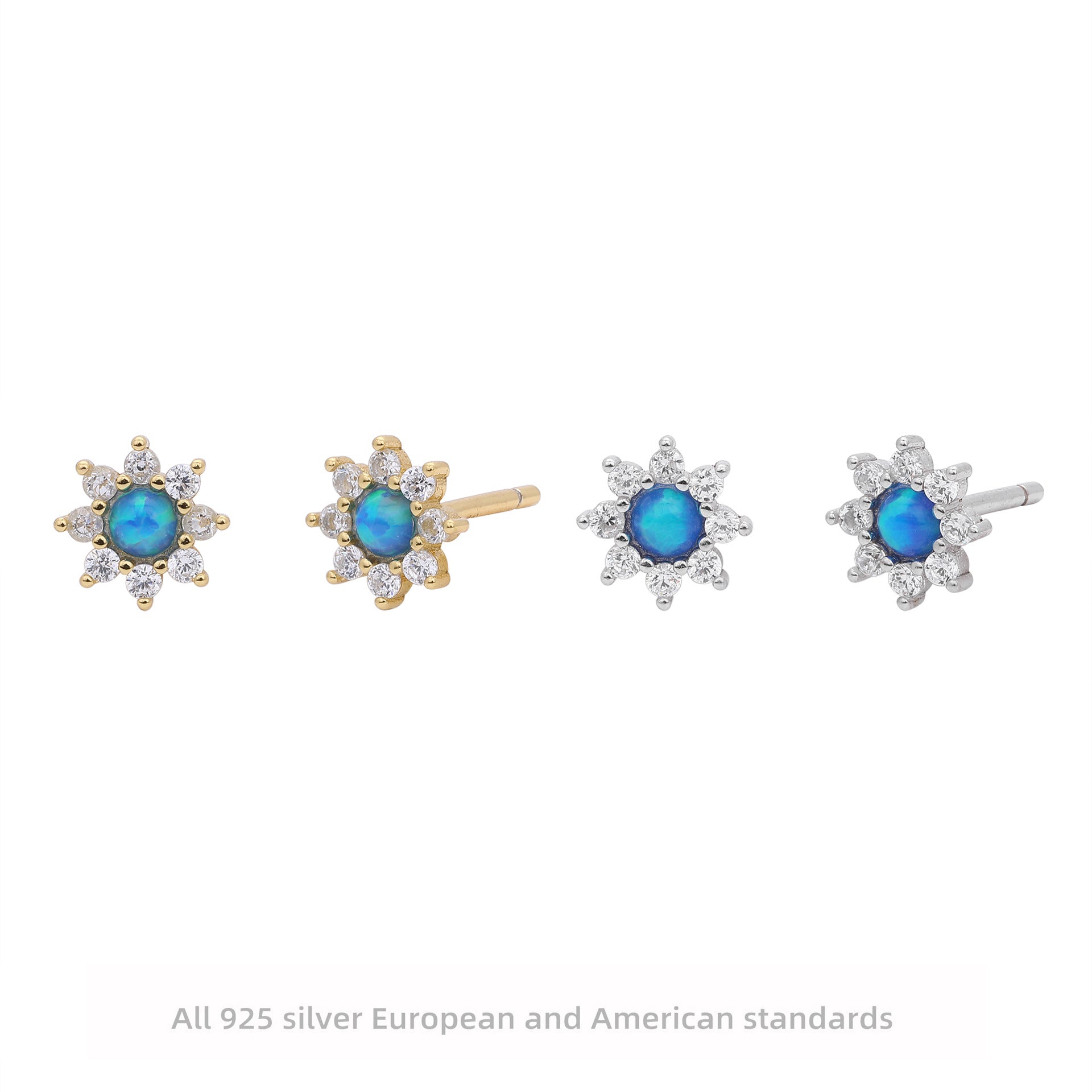 Damen Ohrstecker mit funkelndem Zirkonstern-Design aus 925 Sterling Silber Shop Nory