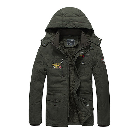 Herren Gefütterter Kapuzenparka mit Teddyfutter, Utility‑Taschen und robuster Canvas‑Optik Shop Nory