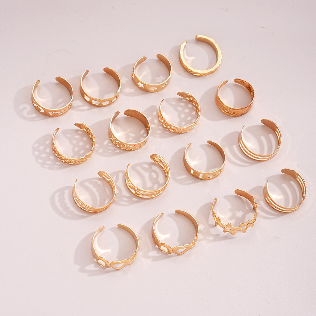 Damen Ring-Set mit einzigartigen Designs und funkelnden Akzenten Shop Nory