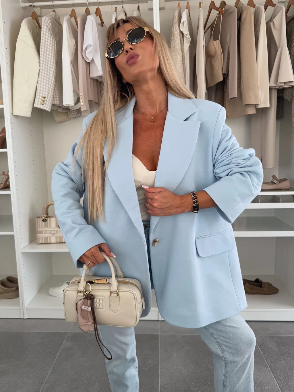 Damen lässiger Oversized Blazer