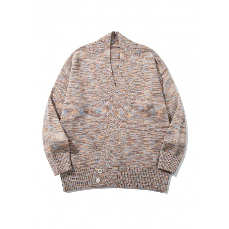 Unisex Boxy-Strickcardigan mit asymmetrischer Knopfleiste und breit geripptem Saum Shop Nory