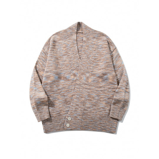Unisex Boxy-Strickcardigan mit asymmetrischer Knopfleiste und breit geripptem Saum Shop Nory