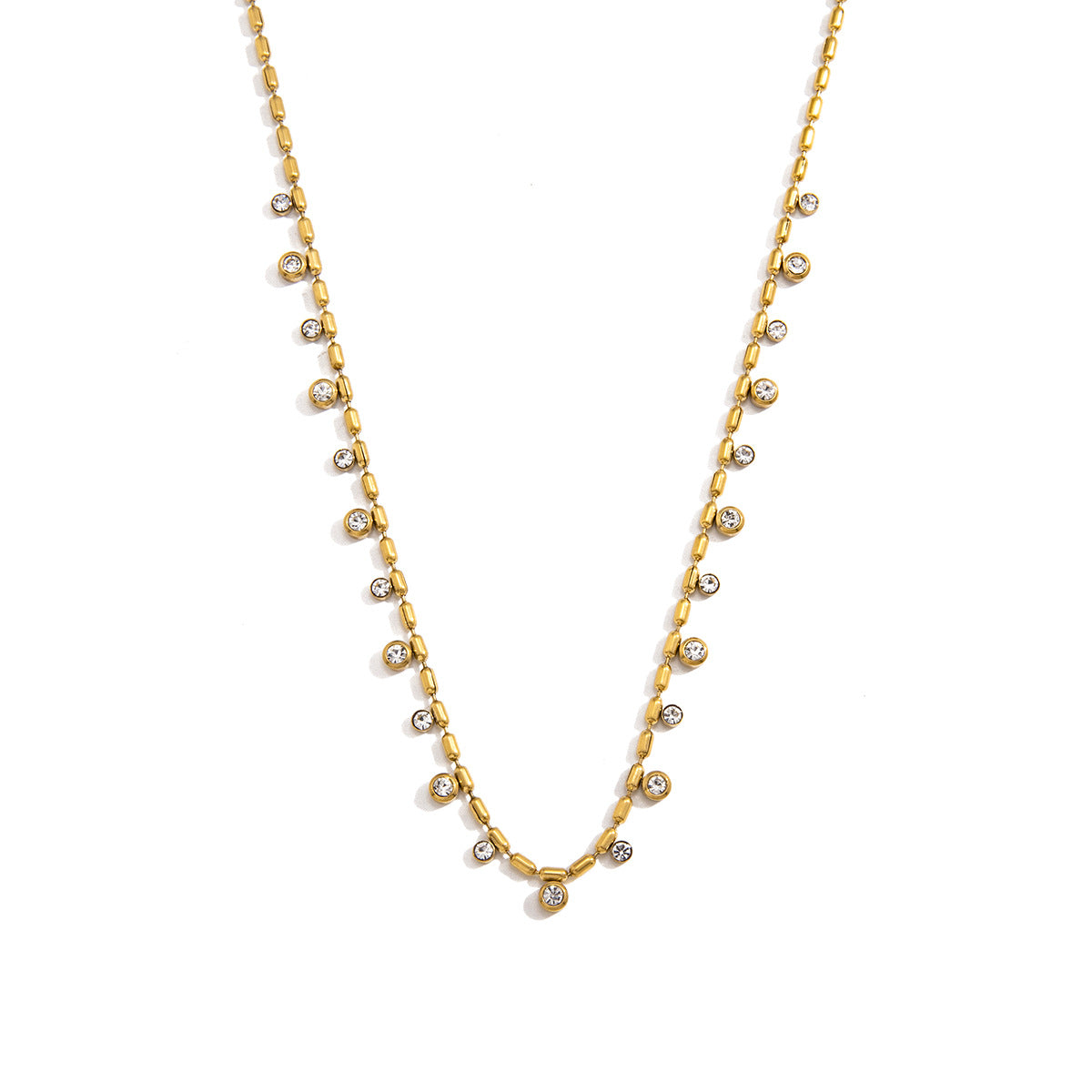 Damen Halskette mit funkelnden Zirkonia und hypoallergenem Design Shop Nory